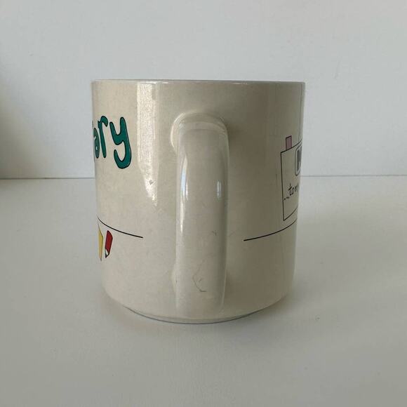Vintage Mug 1987 Secretary, Small Crack, Use for Cute Planter - Picture 4 of 8
